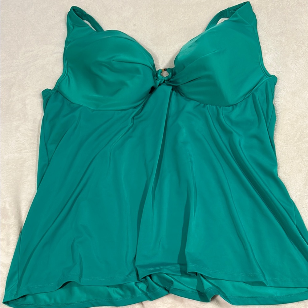 Jade Green Tankini Swim Top